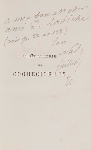 null NADAR. L’Hôtellerie des Coquecigrues (notes au crayon). Préface par Théodore...