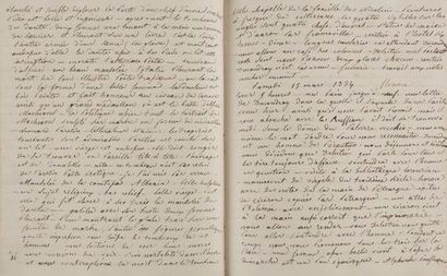 null Eugène LABICHE [et NADAR]. Manuscrit autographe, et manuscrit en partie autographe...