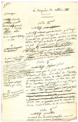 null Eugène LABICHE. Manuscrit autographe, et manuscrit en partie autographe, Un...