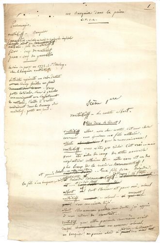 null Eugène LABICHE. Manuscrit autographe, et manuscrit en partie autographe, Un...