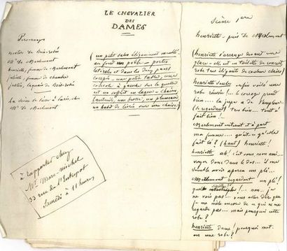 null Eugène LABICHE. Manuscrit autographe, Le Chevalier des dames, [1852] ; 66 pages...