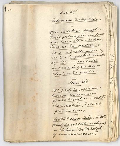 null Eugène LABICHE. Manuscrit de Marc-Michel pour Le Grain de café, [1858] ; 174...