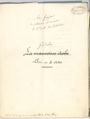 null Eugène LABICHE. Manuscrit en grande partie autographe pour La Guigne, [1875] ;...