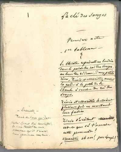 null Eugène LABICHE. Manuscrit autographe, et manuscrits de travail en partie autographes,...