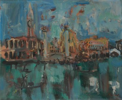 null Isaac FRENKEL dit FRENEL (1899-1981)
Venise, 1959
Huile sur toile.
Signée en...