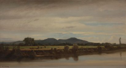 null Édouard Auguste IMER (1820-1881)
Bord de rivière
Huile sur panneau.
Signée en...