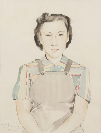 null Xuan Nhi LUONG (1913-2006)
Femme au tablier, 1943
Aquarelle.
Signée et datée...