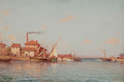 null Charles MALFROY (1862-1918)
Venise
Huile sur toile.
Signée en bas à gauche.
43...