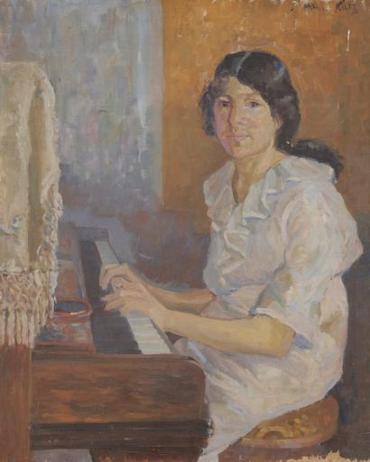null MANE-KATZ (1884-1962)
Le Pianiste
Huile sur toile.
Signée en haut à droite.
(Restaurations).
81...