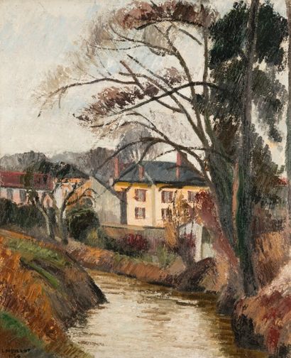 null Louis NEILLOT (1898-1973)
Paysage d’hiver à Gif-sur-Yvette, 1936
Huile sur toile.
Signée...