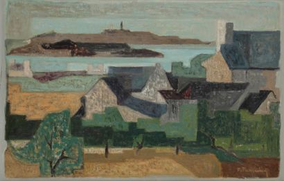 null Francis PASQUIER (1901-1969)
Roskoff, vue sur l’Île de Batz, 1961
Huile sur...