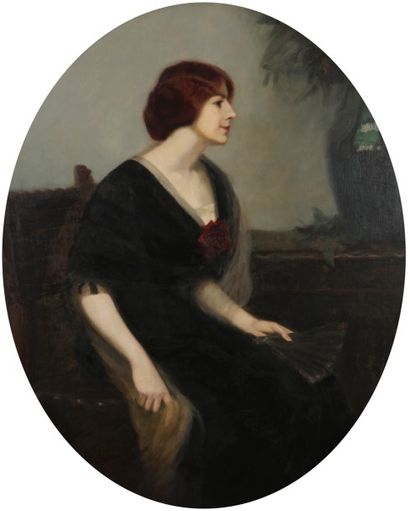 null Henriette SIRET
Portrait de femme, vers 1905
Huile sur toile.
Signée en bas...