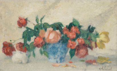 null Raymond THIBESART (1874-1963)
Vase de fleurs
Huile sur toile.
Signée et datée...