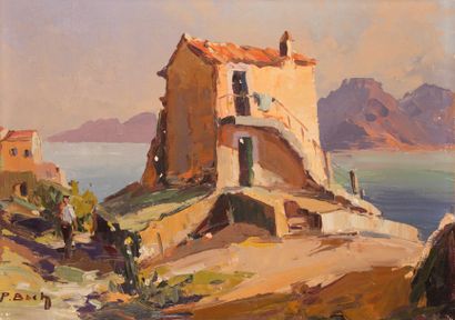 null Pierre BACH (1906-1971)
Cap Corse, Erbalunga, 1949
Huile sur toile contrecollée...