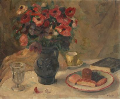 null Eugène TIRVERT (1881-1948)
Nature morte
Huile sur toile.
Signée en bas à droite.
(Petits...