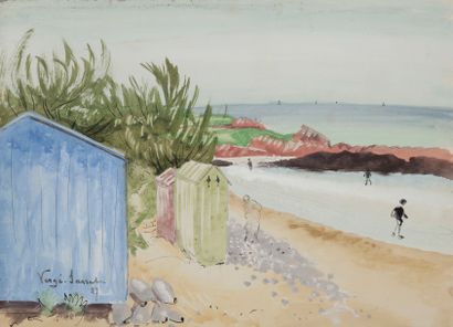 null Henri VERGE-SARRAT (1880-1966)
Corse, bords de mer, 1926-27
3 aquarelles.
Signées...