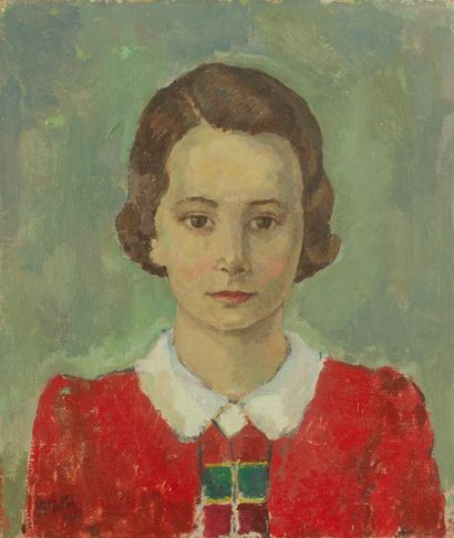 null Macario VITALIS [philippin] (1898-1990)
Portrait de jeune fille, 1948
Huile...