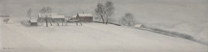 null Toshio BANDO [japonais] (1890-1973)
Paysage enneigé
Huile sur panneau.
Signée...