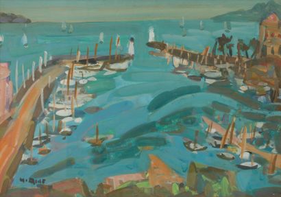 null Yvette ALDE (1911-1967)
Le Port
Gouache.
Signée en bas à gauche.
22.5 x 32 ...