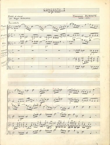 null Roger BLANCHARD (1919-2011) compositeur et musicologue. 8 manuscrits musicaux...