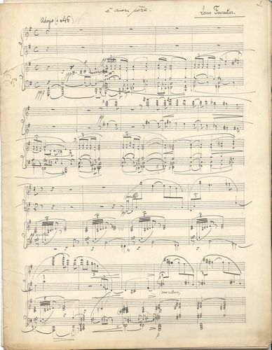 null Louis FOURESTIER (1892-1976). Manuscrit musical autographe signé, [À Saint Valéry],...