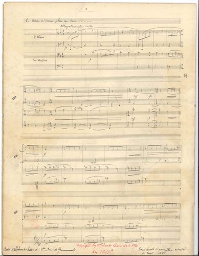 null Désiré-Émile INGHELBRECHT (1880-1965). Manuscrit musical autographe signé, La...