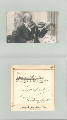 null Joseph JOACHIM (1831-1907) violoniste hongrois, ami de Brahms. P.A.S. musicale,...