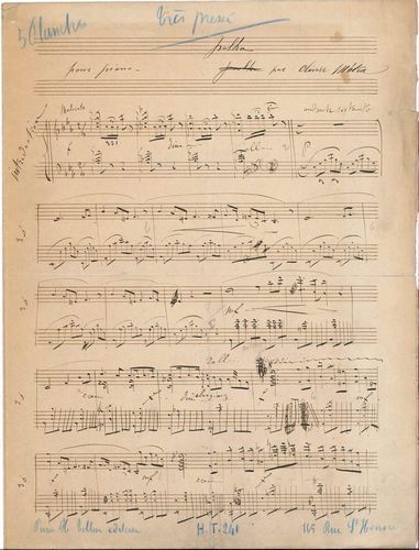null Olivier MÉTRA (1830-1889). Manuscrit musical autographe signé, Polka pour piano ;...