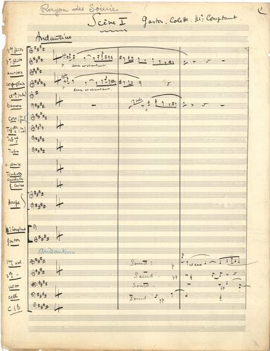 null Manuel ROSENTHAL (1904-2003). Manuscrit musical autographe signé, Rayon des...