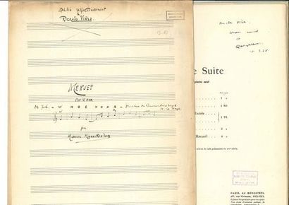 null [Ricardo VIÑES (1875-1943) pianiste]. 3 manuscrits musicaux dont 2 autographes,...