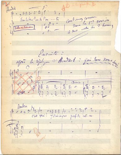 null Charles-Marie WIDOR (1844-1937). Manuscrits musicaux autographes pour Maître...