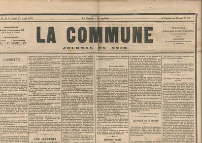 null GUERRE DE 1870. COMMUNE DE PARIS. La Commune, journal du soir, n° 38 du jeudi...