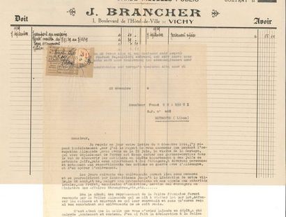 null GUERRE 1939-1945. Dossier de 7 documents ; formats divers.
 Dossier concernant...