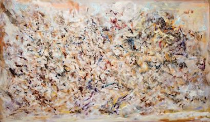Robert LAPOUJADE (1921-1993) Composition abstraite Huile sur toile. Non signée. 114...