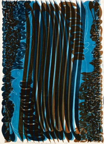 Charles Hossein ZENDEROUDI (né en 1937) [Composition]. 1976. Lithographie. 530 x...