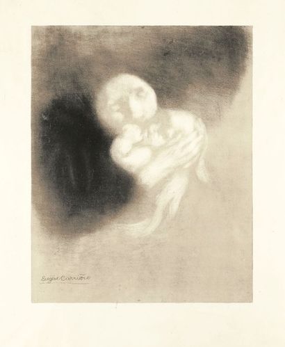 Eugène CARRIÈRE (1849-1906) Maternité. 1899. Lithographie. 320 x 405. Delteil 38....