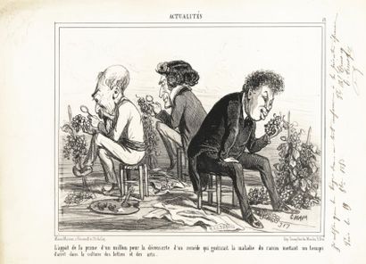 Cham (Amédée de Noé, dit) (1818-1879) Actualités (5 pl.) ; L’Exposition des animaux....