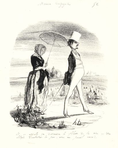 Honoré DAUMIER (1808-1879) Pl. de La Caricature et des séries Mœurs conjugales, Professeurs...