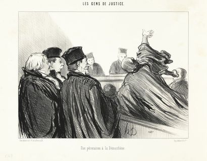 Honoré DAUMIER (1808-1879) Une péroraison à la Démosthène ; Il paraît décidément...
