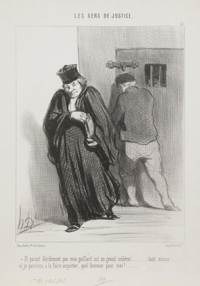 Honoré DAUMIER (1808-1879) Une péroraison à la Démosthène ; Il paraît décidément...