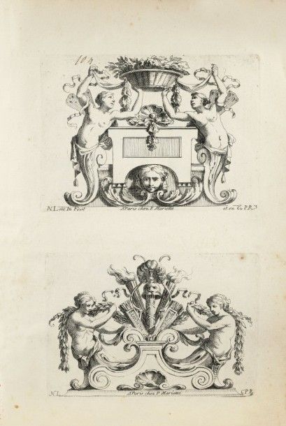 Nicolas Loir (1624-1679) Divers ornements, trophées et panneaux ; Nouveaux dessins...