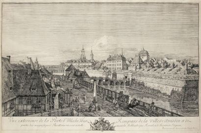 Bernardo Bellotto (1721-1780) Vue exterieure de la Porte dte Wilsche Thor Rempars...
