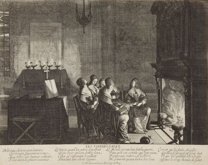 Abraham BOSSE (1602-1676) Les Vierges sages. Eau-forte. 318 x 352. Duplessis 43....