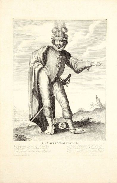 Grégoire Huret (1606-1670) (d’après) Les Comédiens de l’hôtel de Bourgogne. Vers...