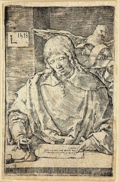Lucas de LEYDE (1494-1533) Saint Mathieu ; Saint Luc ; Saint Jean. 1518. Burin. Chaque...