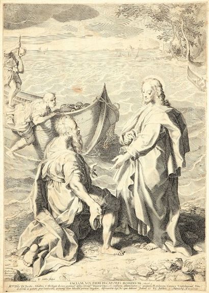 Aegedius ou Gilles Sadeler (1570-1629) La Vocation de S. Pierre et de S. André. 1594....