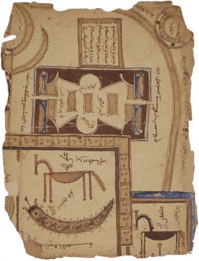 null Coran complet et trois feuillets, Sub-Saharien, XIXe- XVIIIe siècle
Texte en...