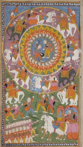 null Partie de manuscrit Mahabharata, Cachemire, fin XIXe siècle
Partie d’un manuscrit...