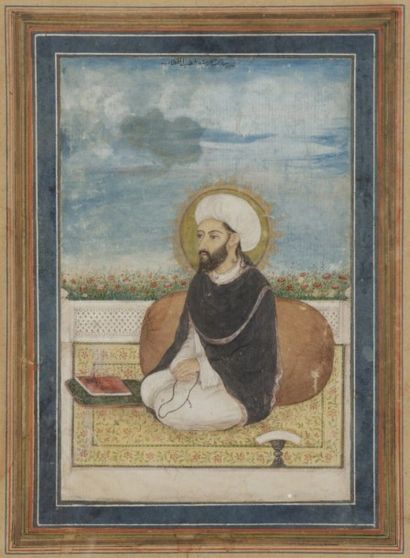 null Portrait du mollah Hazrat Qutb al-Quttab, Inde, Deccan, première moitié du XIXe...