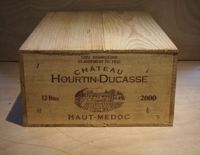 HAUT MÉDOC 12 Bouteilles CHÂTEAU HOURTIN DUCASSE (Caisse Bois), Haut Médoc, 2000
